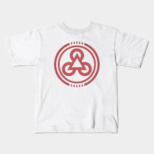 Red Circle Futuristic Design Kids T-Shirt